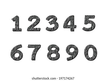 Numbers set. illustration