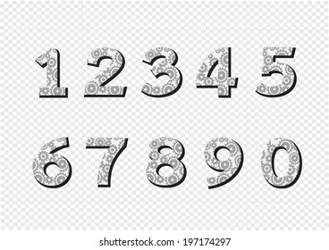 Numbers set. illustration