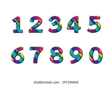 Numbers set. illustration