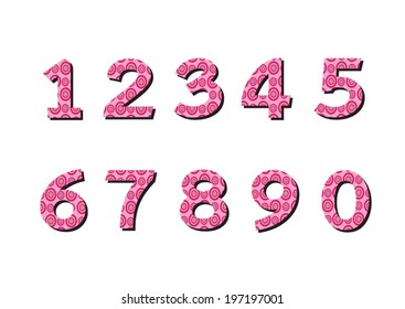 Numbers set. illustration