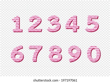 Numbers set. illustration