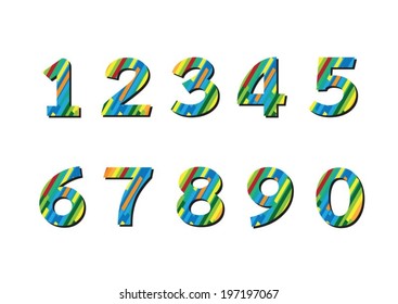 Numbers set. illustration