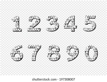 Numbers set. illustration