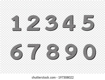 Numbers set. illustration