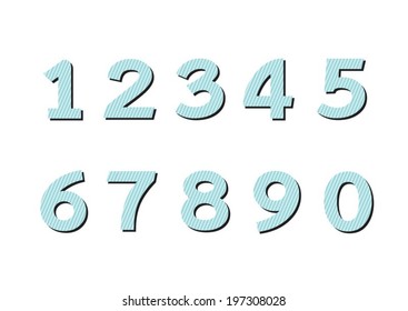 Numbers set. illustration
