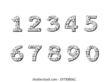 Numbers set. illustration