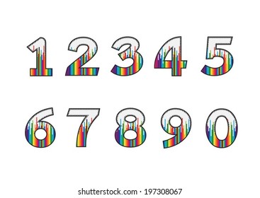 Numbers set. illustration