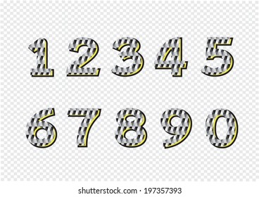Numbers set. illustration
