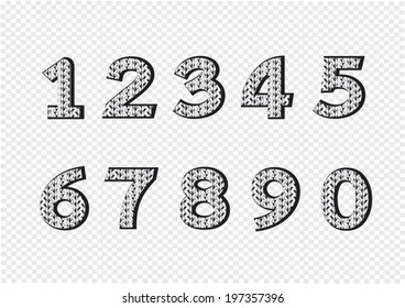 Numbers set. illustration