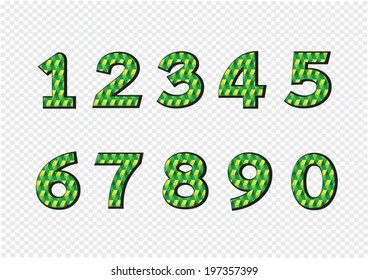 Numbers Set Illustration Stock Vector (Royalty Free) 197357399 ...