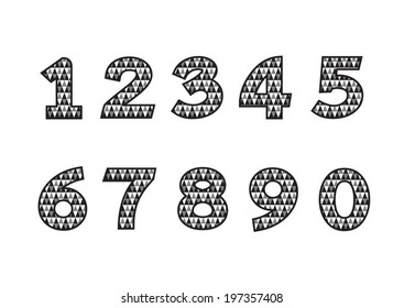 Numbers Set Illustration Stock Vector (Royalty Free) 197357636 ...