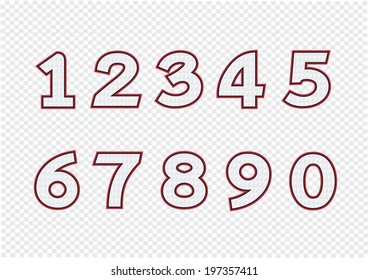 Numbers set. illustration