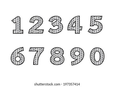 Numbers set. illustration