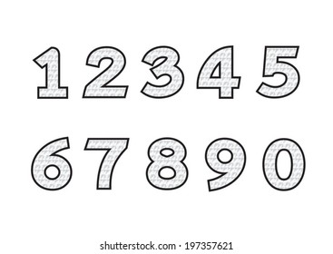 Numbers set. illustration