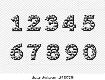 Numbers set. illustration