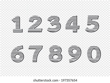 Numbers set. illustration