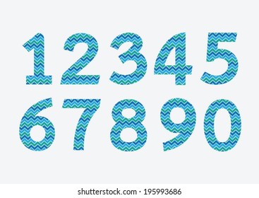 Numbers set in  illustration ,  abstract number 
