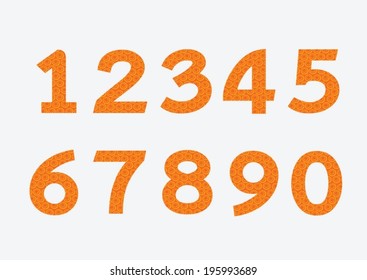 Numbers set in  illustration ,  abstract number 