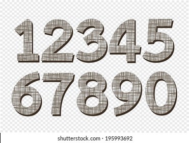 Numbers set in  illustration ,  abstract number 