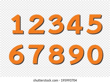 Numbers set in  illustration ,  abstract number 