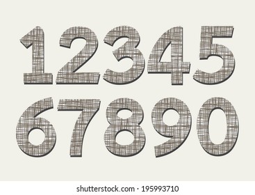 Numbers set in  illustration ,  abstract number 