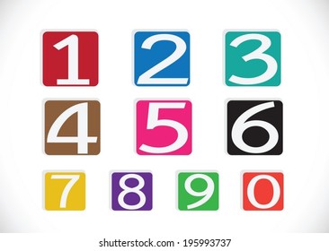Numbers set in  illustration ,  abstract number 