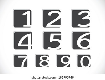 Numbers set in  illustration ,  abstract number 
