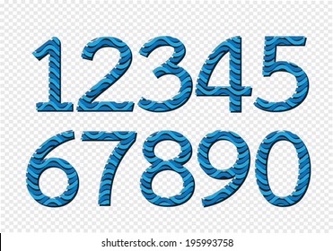 Numbers set in  illustration ,  abstract number 