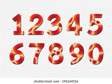 Numbers set in illustration , abstract number