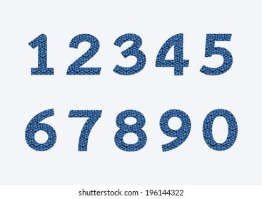 Numbers set in illustration , abstract number