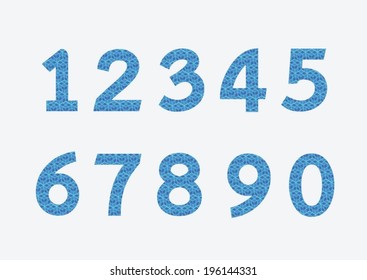 Numbers set in illustration , abstract number