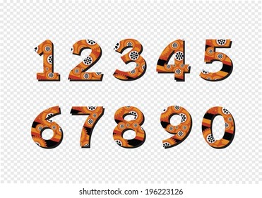 Numbers set in illustration , abstract number