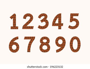 Numbers set in illustration , abstract number