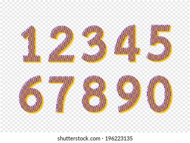 Numbers set in illustration , abstract number