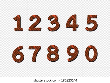 Numbers set in illustration , abstract number
