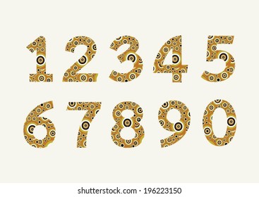 Numbers set in illustration , abstract number