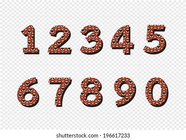 Numbers set in illustration , abstract number