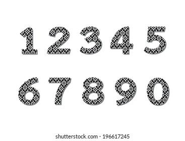 Numbers set in illustration , abstract number