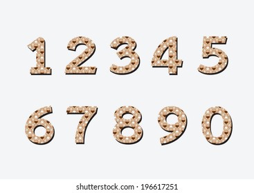 Numbers set in illustration , abstract number