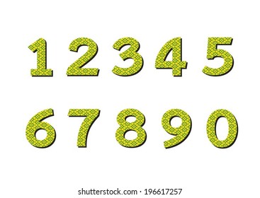 Numbers set in illustration , abstract number