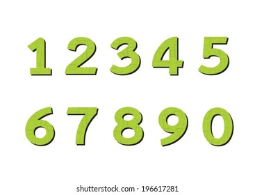 Numbers set in illustration , abstract number