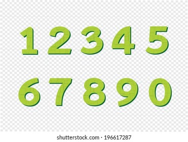 Numbers set in illustration , abstract number