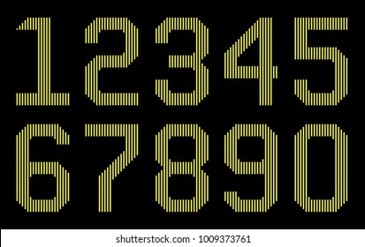 Numbers set illustration. Vector custom design elegant numbers