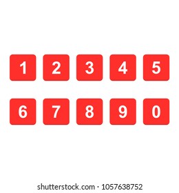 numbers set isolated vector