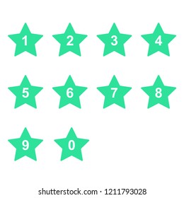 numbers set isolated vector