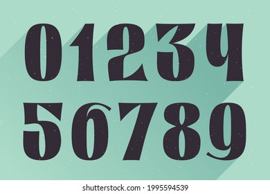 Numbers set logo for your fun and happy design projects. You'll get a playful font for fun advertising, fashion stickers, summer posters, wedding logos, retro sale themes and much more.