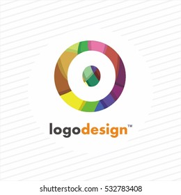 Numbers set logos at colorful watercolor splash background.  Vector elements for fashion, business, posters, t-shirts and cards.