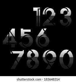 numbers set modern design