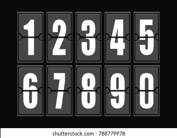 Numbers set in modern style. Elements illustration template for web design or greeting car