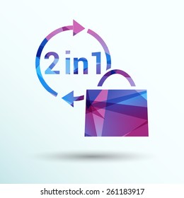 Numbers set modern style. Vector illustration icon.